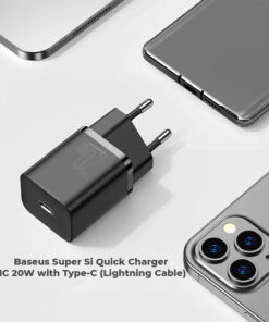 Baseus Super Si 1C Pd Fast Wall Charger With Type C To Lightning Cable 1 M Black Tzccsup E01 S.webp 0000 01 | Aajkinbo.net